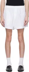 Lacoste White Runway Lace Badge Shorts In White 001