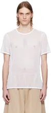 Lacoste White Runway Mesh T-shirt In White 001