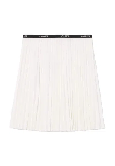 Lacoste White Short Pleated Mini Skirt