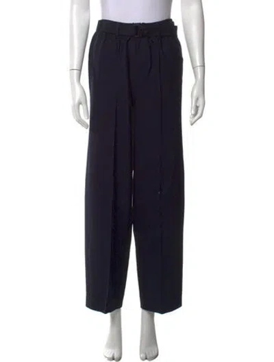 Pre-owned Lacoste Wide Leg Pants In Blue