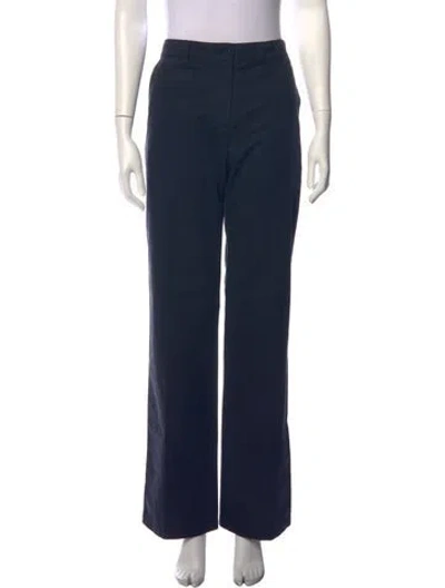 Pre-owned Lacoste Wide Leg Pants In Blue