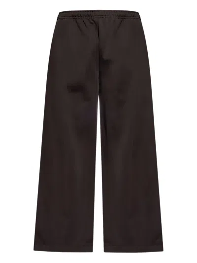 Lacoste Wide-leg Track Pants In Brown