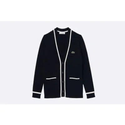 Lacoste Wmns Sweater Tricot Navy In Black