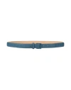 Lacoste Woman Belt Pastel Blue Size 39.5 Polyurethane