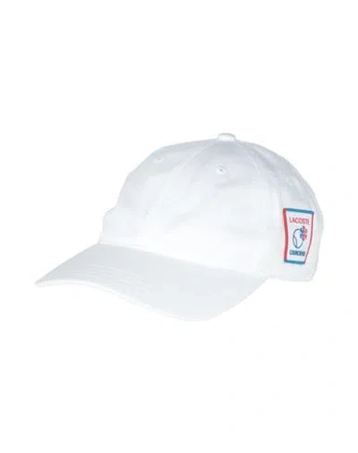 Lacoste Woman Hat White Size Onesize Cotton
