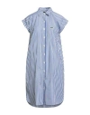Lacoste Woman Midi Dress Blue Size 6 Cotton
