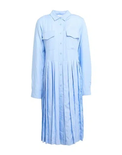 Lacoste Woman Midi Dress Light Blue Size 6 Lyocell