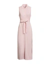 Lacoste Woman Midi Dress Light Pink Size 10 Cotton, Elastane