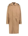 Lacoste Woman Overcoat & Trench Coat Camel Size M Cotton, Polyamide In Burgundy