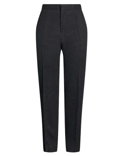 Lacoste Woman Pants Charcoal Size 2 Wool, Polyamide, Polyester, Cotton In Grey