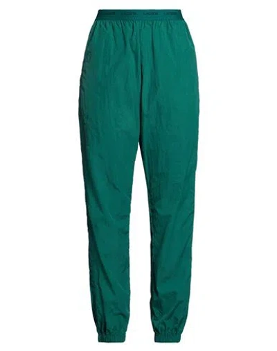 Lacoste Woman Pants Green Size 10 Polyamide