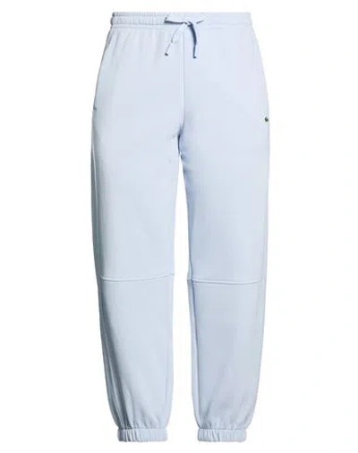 Lacoste Woman Pants Light Blue Size 6 Cotton, Polyester, Elastane In Animal Print