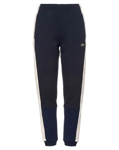 Lacoste Woman Pants Navy Size Xxs Cotton, Polyester In Blue