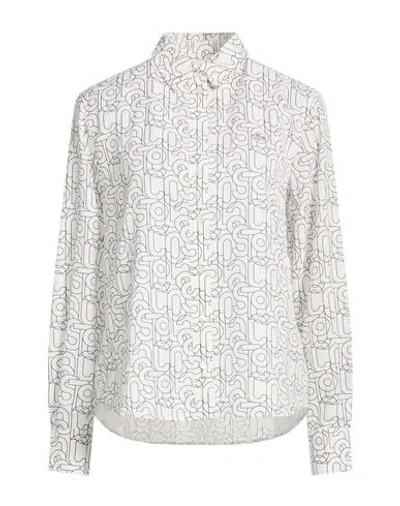 Lacoste Woman Shirt White Size 8 Polyester