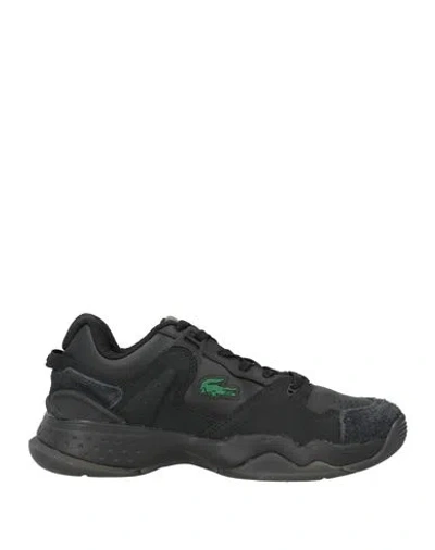 Lacoste Woman Sneakers Black Size 6 Leather, Synthetisches Material