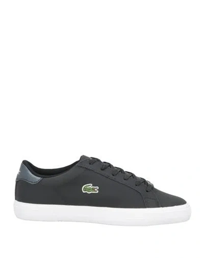 Lacoste Woman Sneakers Black Size 7 Leather