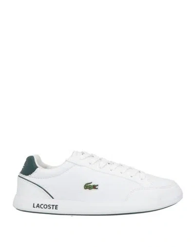 Lacoste Woman Sneakers White Size 6 Leather, Rubber