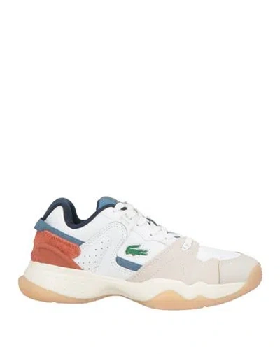 Lacoste Woman Sneakers White Size 6 Leather, Synthetisches Material