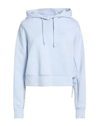 Lacoste Woman Sweatshirt Sky Blue Size 6 Cotton, Polyester, Elastane