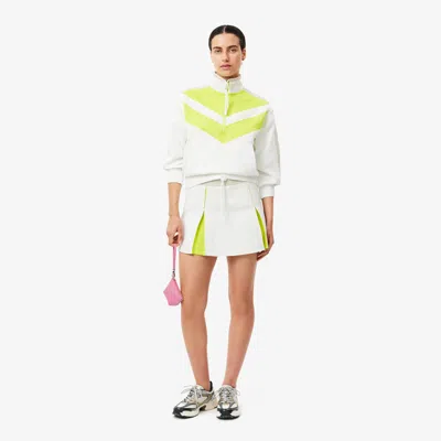 Lacoste Women's Adjustable Colorblock Skirt - 36 In White