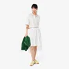 Lacoste Women's Asymmetric Pleated Midi Skirt - 38 In White