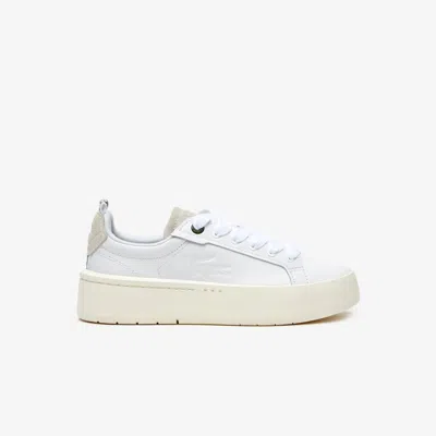 Lacoste Women's Carnaby Platform Leather Sneakers - 8 In White