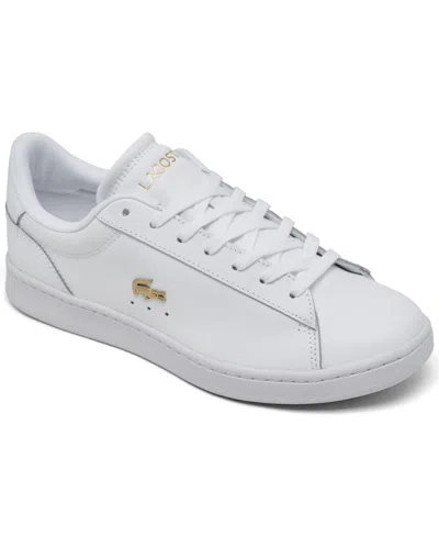 Lacoste Women's Carnaby Set Casual Sneakers From Finish Line In White,gold
