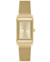 Lacoste Women's Catherine Gold-tone Mesh Bracelet Watch 28.3mm X 20.7mm In Gold