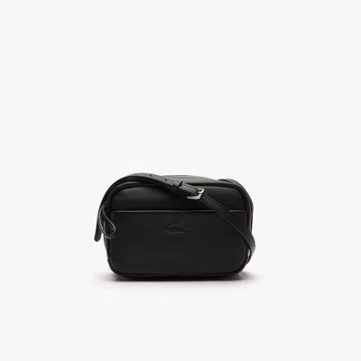 Lacoste Women's City Court Grain Leather Shoulder Bag - One Size In Black