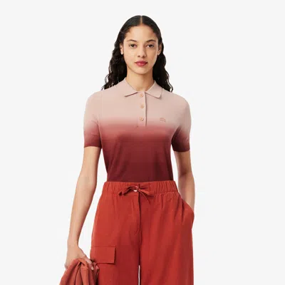 Lacoste Women's Classic Fit Ombré Effect Knit Polo - 38