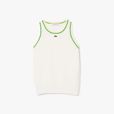 Lacoste Women's Cotton Jersey Sleeveless Top - 32 In White