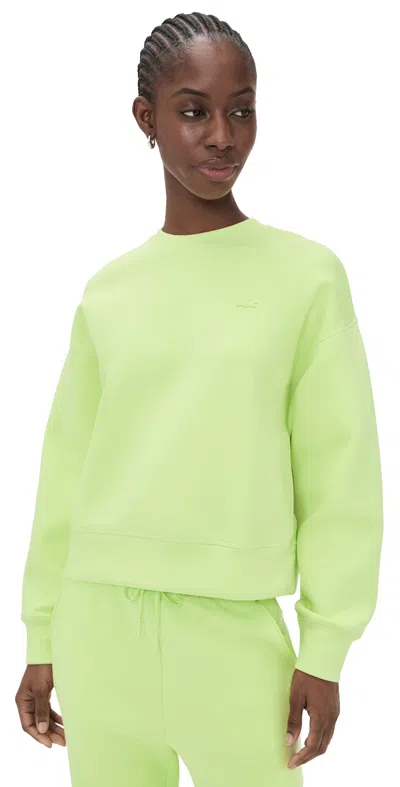 Lacoste Women's Cotton Jersey Sweatshirt Lime Green