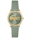 Lacoste Women's Crocodelle Green Silicone Strap Watch, 30mm In Green