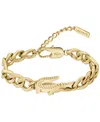 Lacoste Women's Crocodile Ip Plated Bracelet In Gold
