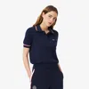 Lacoste Women's Cropped 3d Seamless Stretch Cotton Polo - 34