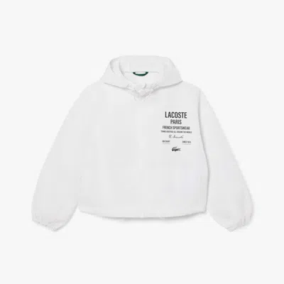Lacoste Women's Cropped Zip-up Hooded Jacket - 34