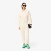 Lacoste Women's Embossed Logo Fleece Pants - 34 In Beige