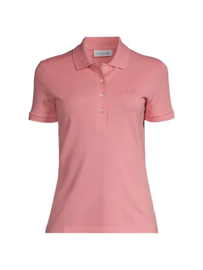 Lacoste Women's Embroidered Logo Pique Polo In Tourmaline