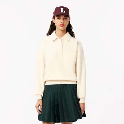 Lacoste Women's Embroidered Fleece Polo Sweatshirt - 44