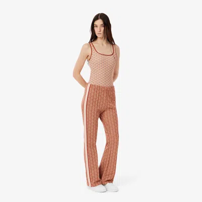 Lacoste Women's Flared Monogram Sweatpants - 40 In Brown