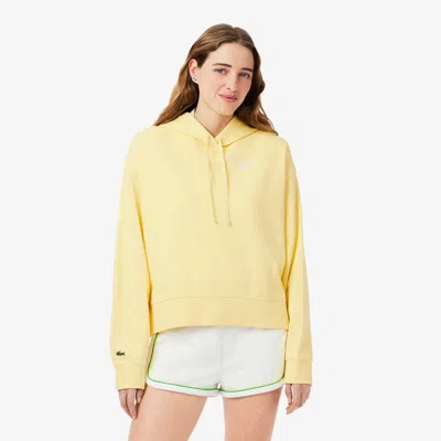 Lacoste Women's Fleece Logo Hoodie - 36 In Yellow