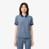 Lacoste Women's Slim Fit Monogram Polo Dress - 32 In Blue