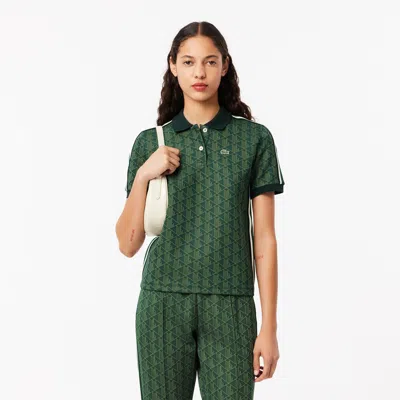 Lacoste Monogram-jacquard T-shirt In Green