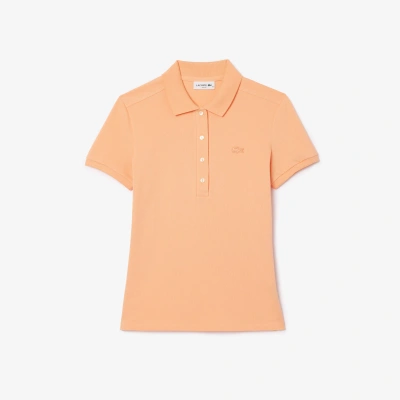 Lacoste Women's L.12.d Slim Fit Stretch Mini Piqué Polo - 34 In Orange