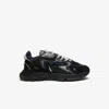 Lacoste Logo-print Mesh Low-top Sneakers In Black