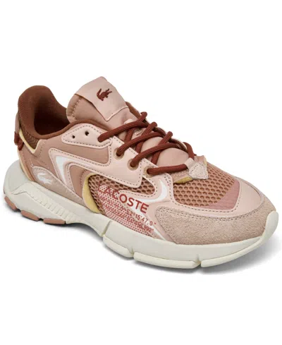 Lacoste Women's L003 Neo Textile Casual Sneakers From Finish Line In Pink,off White
