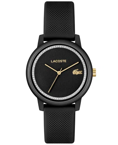 Lacoste Women's L.12.12 Go Quartz Black Silicone Strap Watch 36mm