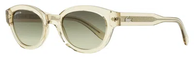 Lacoste Women's L.12.12 Trim Oval Sunglasses L6024s 264 Beige 52mm In White