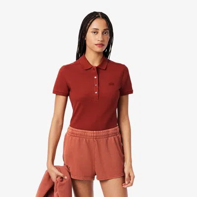 LACOSTE WOMEN'S L.12.D SLIM FIT STRETCH MINI PIQUÉ POLO - 40