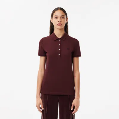 Lacoste Women's L.12.d Slim Fit Stretch Mini Piqué Polo - 48 In Red